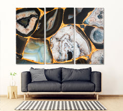 Abstract Marble Agate Poster Abstract Art Print Artesty 3 panels 36" x 24" 