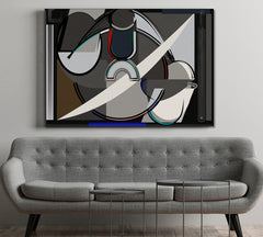 KANDINSKY WORLD Geometric Shapes Modern Pattern Gray Brown Abstract Art Print Artesty   