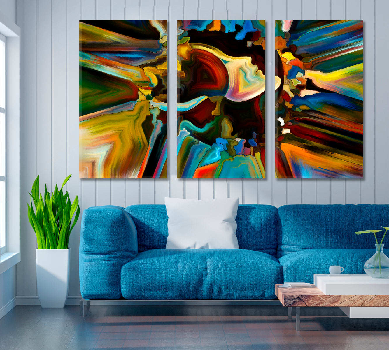 Mind Metaphors Contemporary Art Artesty 3 panels 36" x 24" 