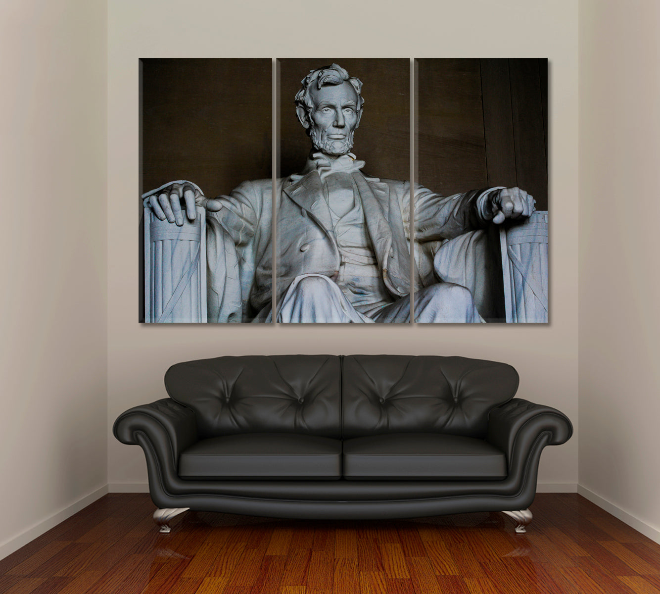 Abraham Lincoln Poster Celebs Canvas Print Artesty 3 panels 36" x 24" 