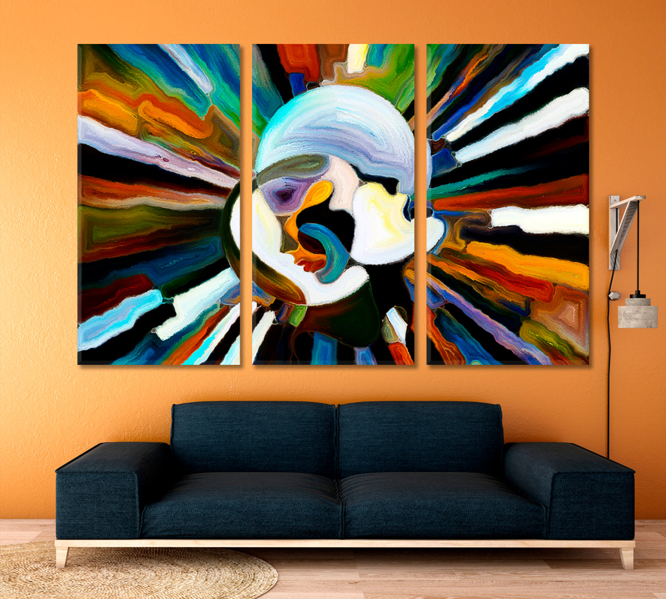 Think Different, Human Profiles Abstract Patterns And Colors Abstract Art Print Artesty   