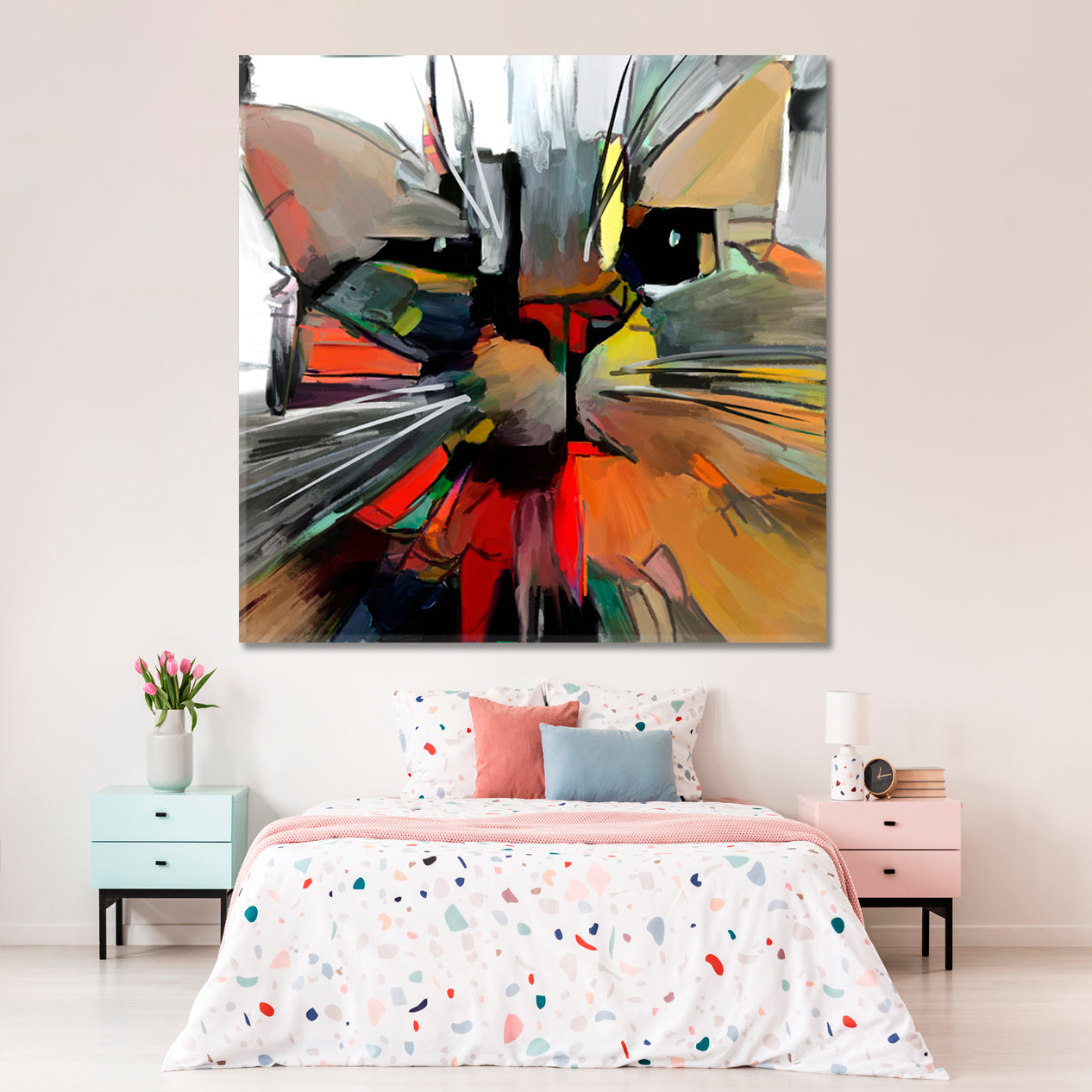CAT Vivid Abstract Expressionist Art Abstract Art Print Artesty   