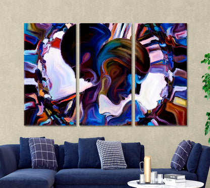 Separate Universe Consciousness Art Artesty 3 panels 36" x 24" 