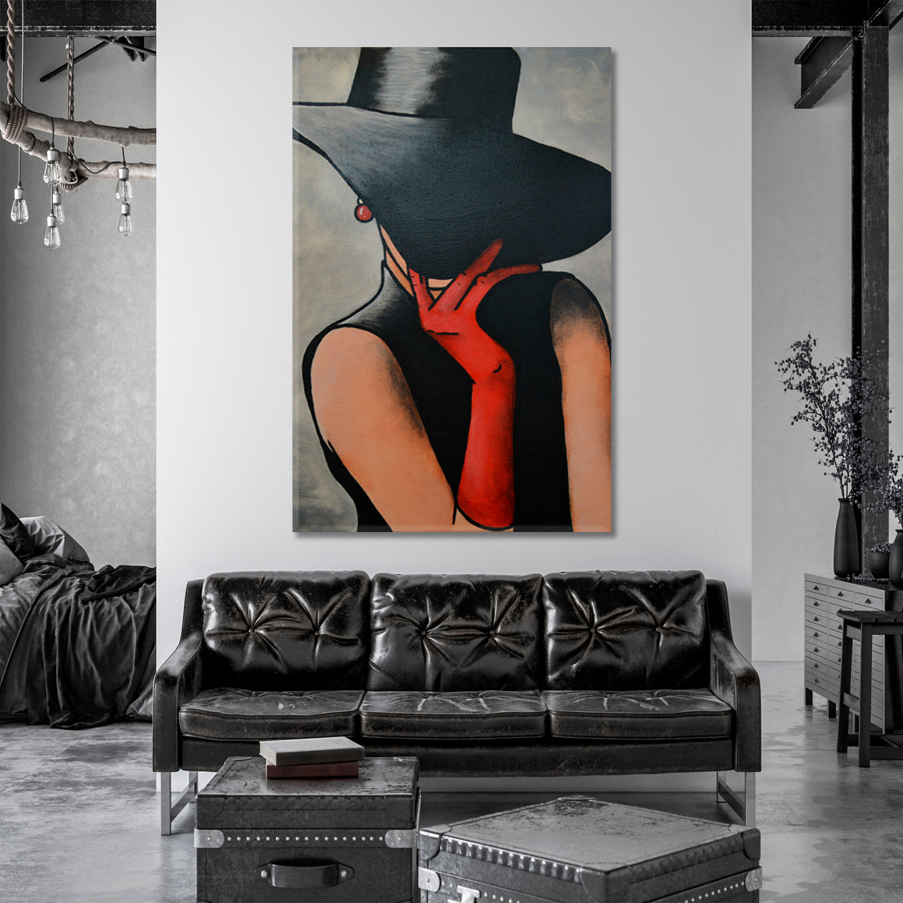 LADY Red Gloves Fine Art Artesty   