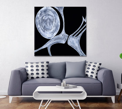 Black and White Modern Painting Contemporary Art Artesty   