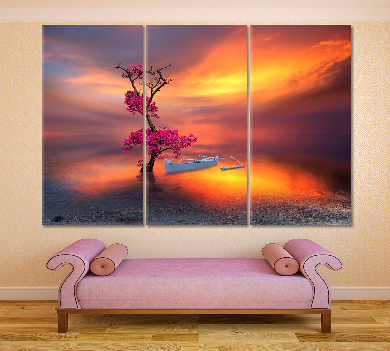 Beautiful Tree on the Beach Fantasy Landscape Canvas Print Scenery Landscape Fine Art Print Artesty   