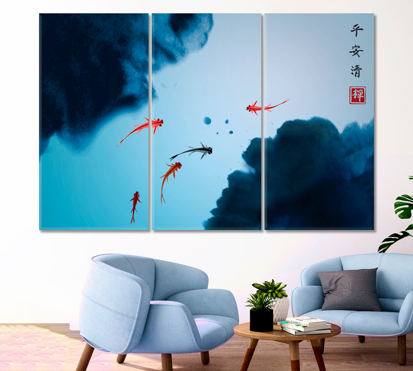 ZEN Luck to Your Home Japanese Traditional Ink Asian Style Canvas Print Wall Art Artesty   