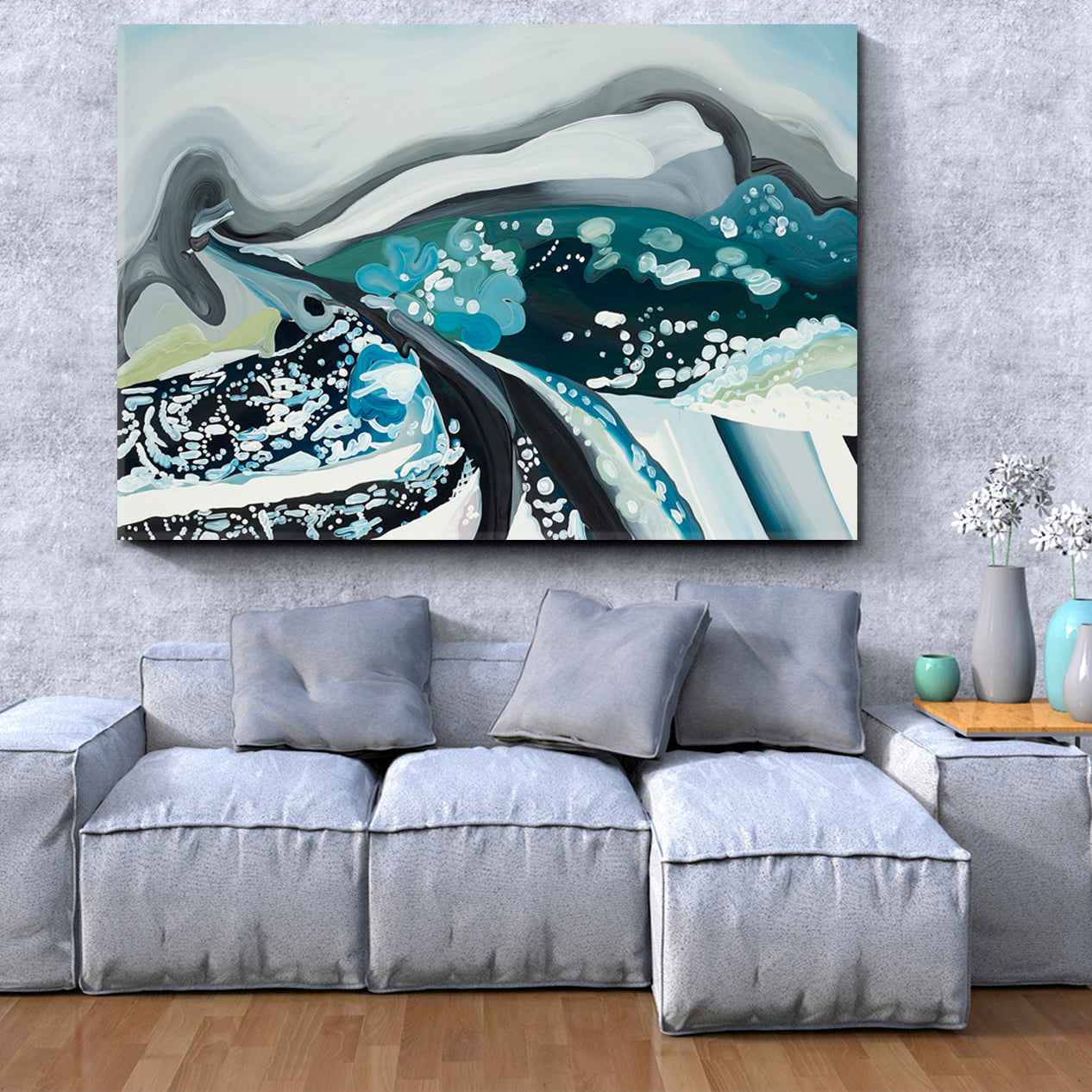 CONTEMPORARY ABSTRACT Blue Artwork Contemporary Art Artesty   