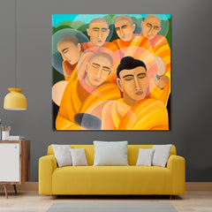 MYSTICAL MOMENTS Monks Religion Abstract Contemporary Religious Modern Art Artesty   