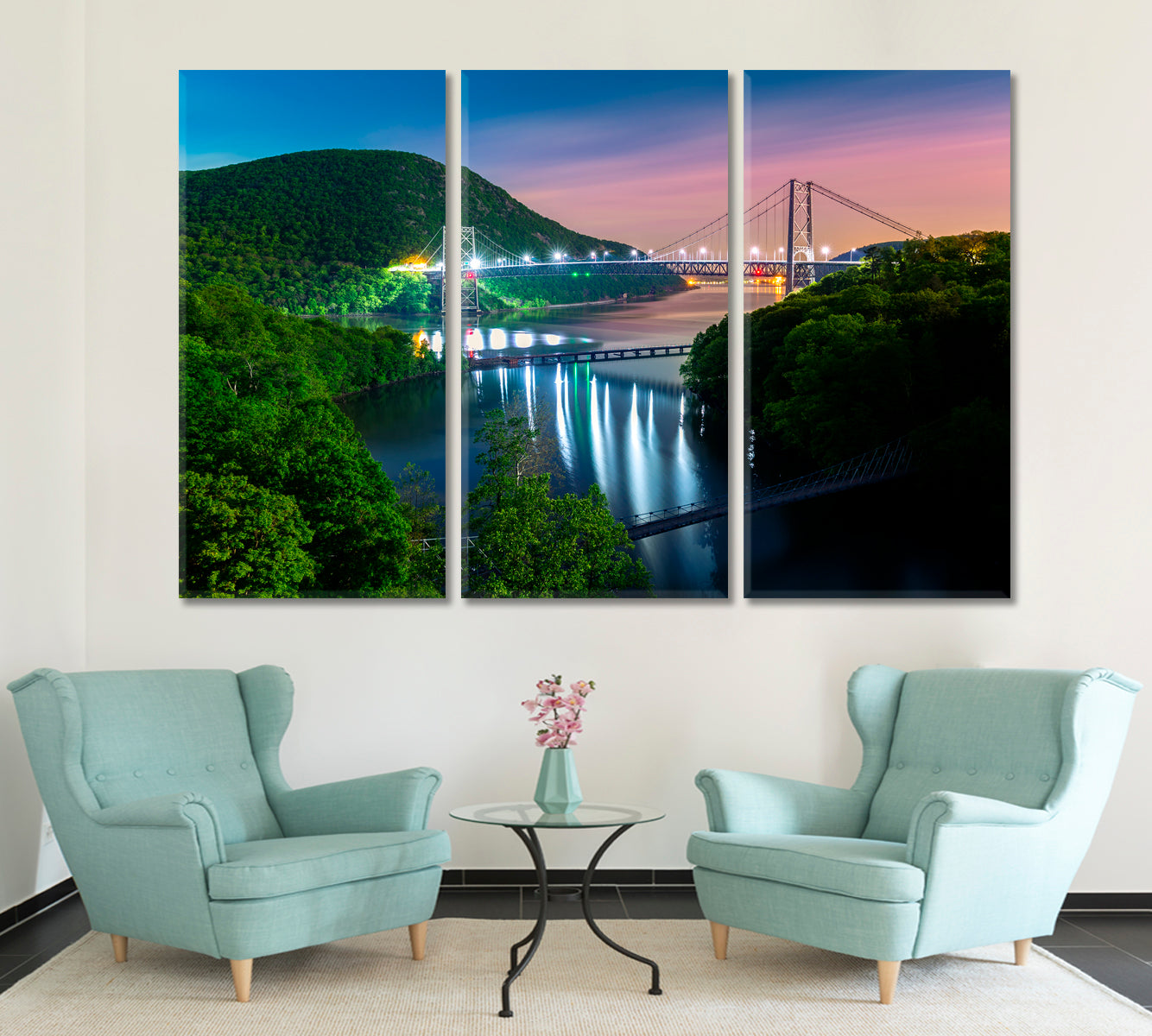 Bear Mountain Bridge Hudson River Valley New York State Famous Landmarks Artwork Print Artesty   