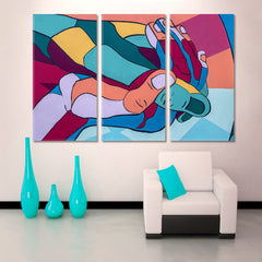 Global Collaboration | Pair of Hands Contemporary Abstract Art Urban Graffiti Canvas Print Street Art Canvas Print Artesty 3 panels 36" x 24" 