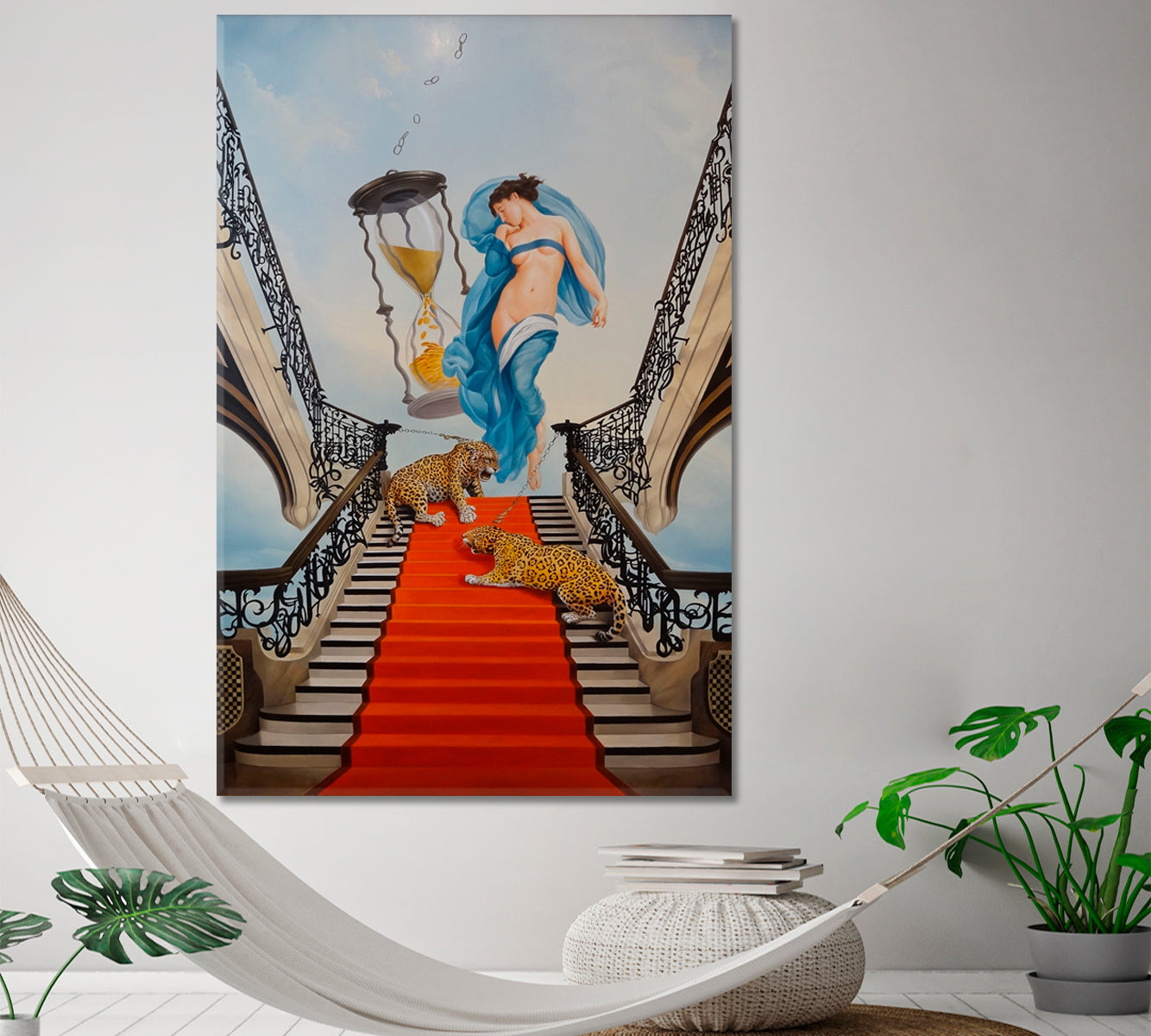 Stairway to Heaven Surrealism Art Dali Style  | Vertical Surreal Fantasy Large Art Print Décor Artesty   