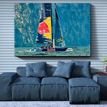 SAILING BOAT Riva del Garda Sailing Racing Tour Transportation Canvas Art Artesty   