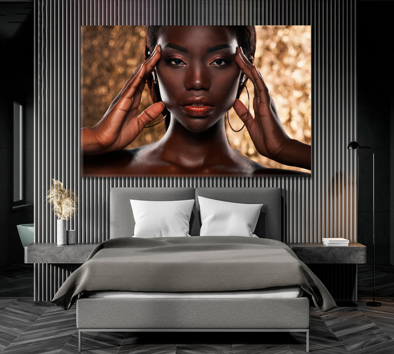 BEAUTY Gorgeous Black Woman Beauty Salon Artwork Prints Artesty   