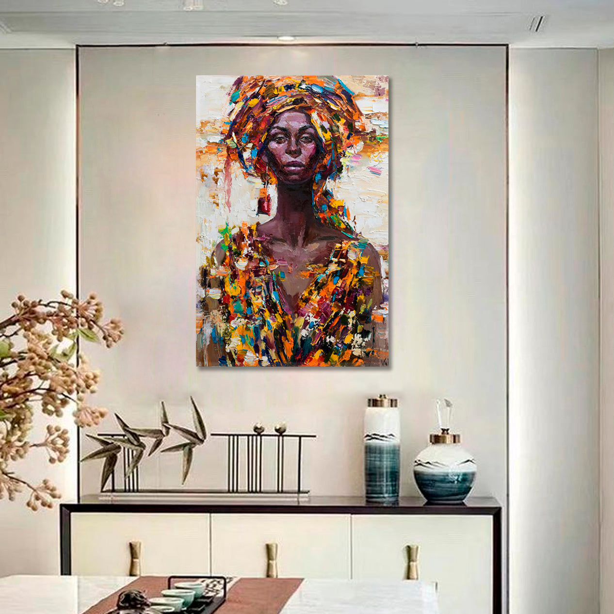 Vivid Beautiful Afro Woman Incredible Black Girl Poster People Portrait Wall Hangings Artesty   