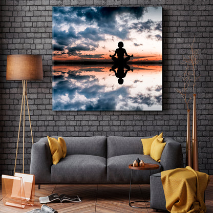 YOGA Panoramic Sunset Skyscape Canvas Artesty   