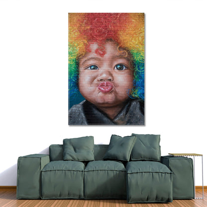 CUTE BABY Colourful Street Art People Portrait Wall Hangings Artesty   