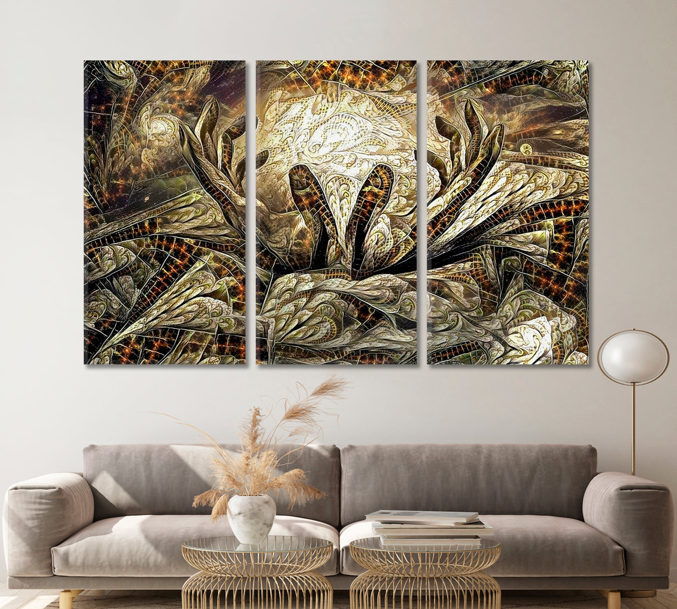 Hands of Creator Surreal Fantasy Large Art Print Décor Artesty 3 panels 36" x 24" 