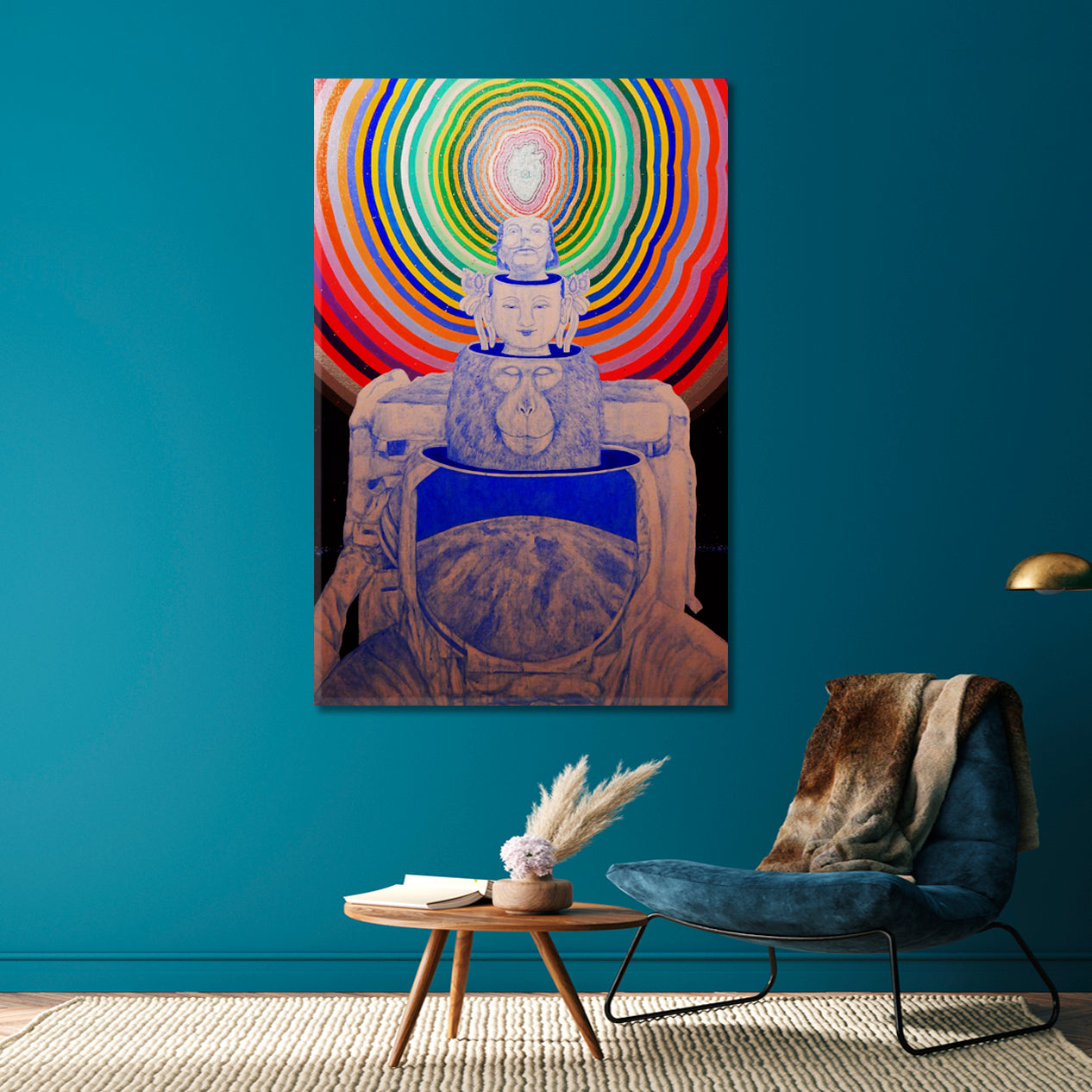 VISIONARY Vivid Psychedelic Surreal Abstract Trippy Art Surreal Fantasy Large Art Print Décor Artesty   