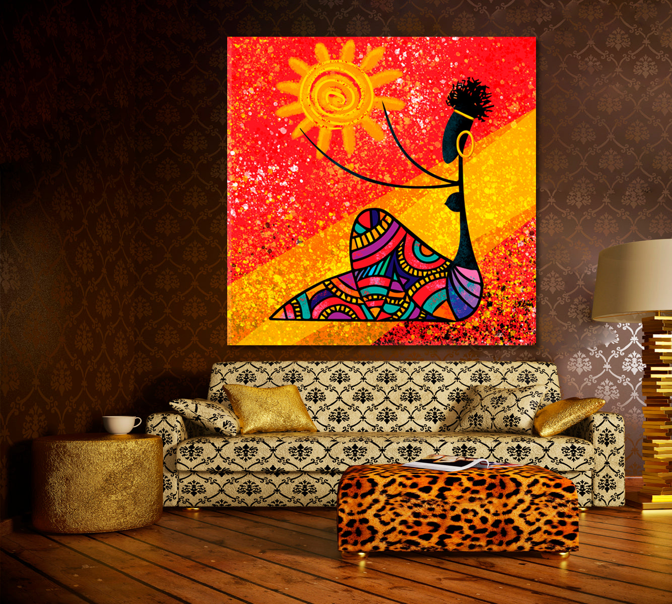 AFRICA Black Girl Artistic Modern Abstract Abstract Art Print Artesty   