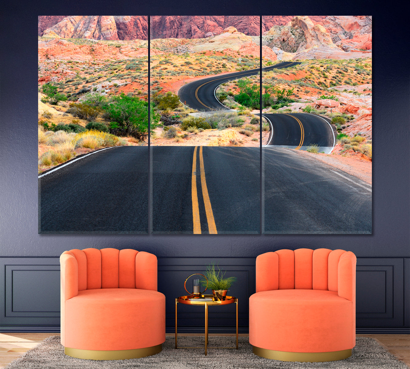 ROADS TRAILS PATHS Valley of Fire State Park Nevada Canvas Print Traveling Around Ink Canvas Print Artesty   