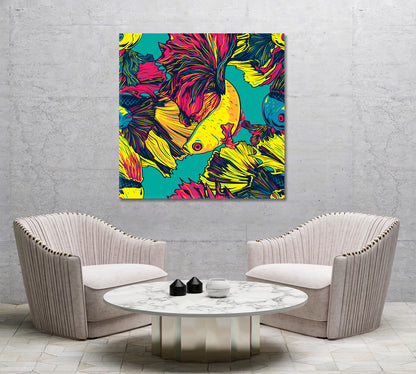 UNDERWATER Abstract Colorful Fish Abstract Art Print Artesty   