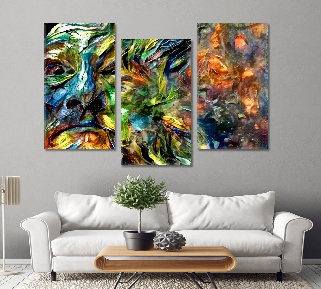 FACE OF NATURE  Contemporary Psychedelic Art Surreal Fantasy Large Art Print Décor Artesty   