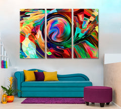 Find Yourself Contemporary Art Artesty 3 panels 36" x 24" 
