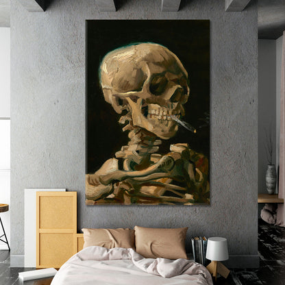 Skeleton with a Burning Cigarette Vincent Van Gogh Reproductions Fine Art Artesty   