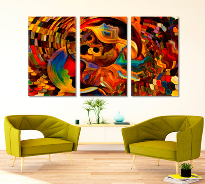 Consciousness Contemporary Abstraction Contemporary Art Artesty 3 panels 36" x 24" 