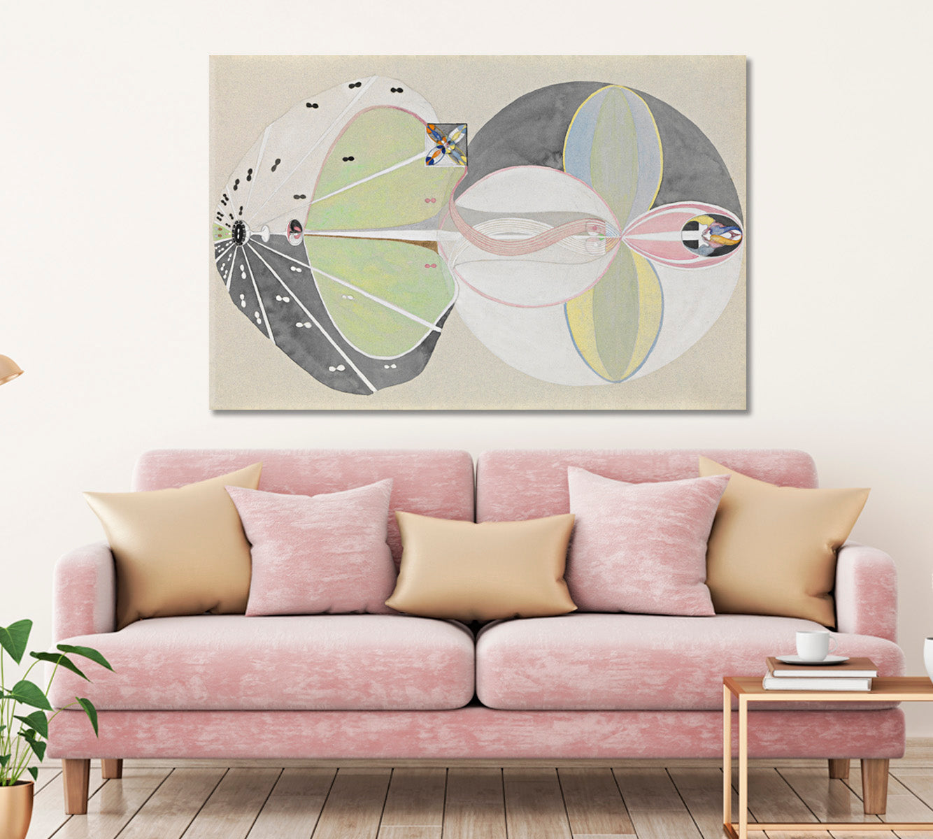 Abstract Geometric Art Incredible Soft Pastel Colors  Modern Canvas Print Abstract Art Print Artesty   