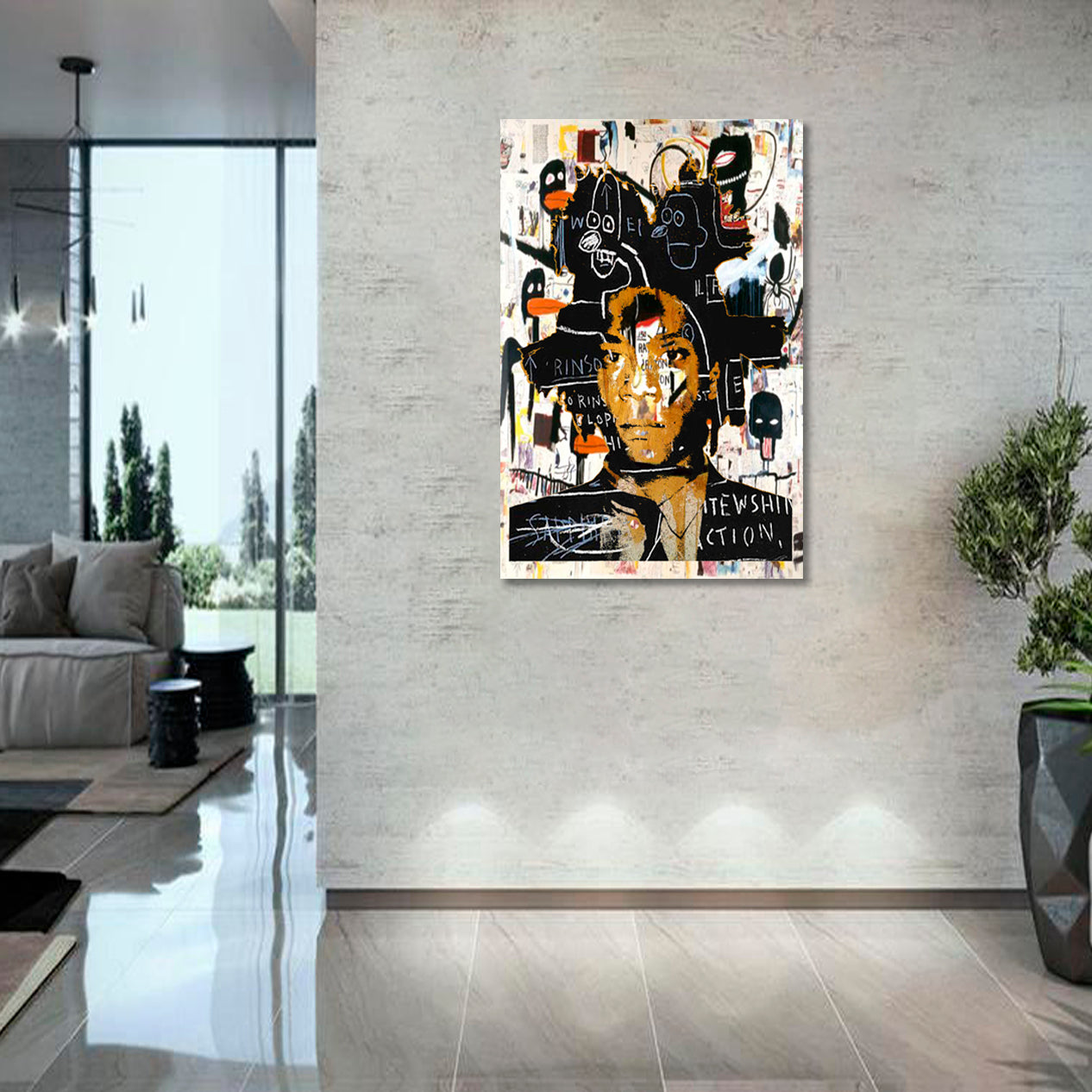 Defiant Basquiat Style Contemporary Art Artesty   