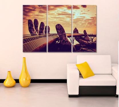 CREATOR'S HANDS Golden Hand Bridge Famous Landmarks Artwork Print Artesty   