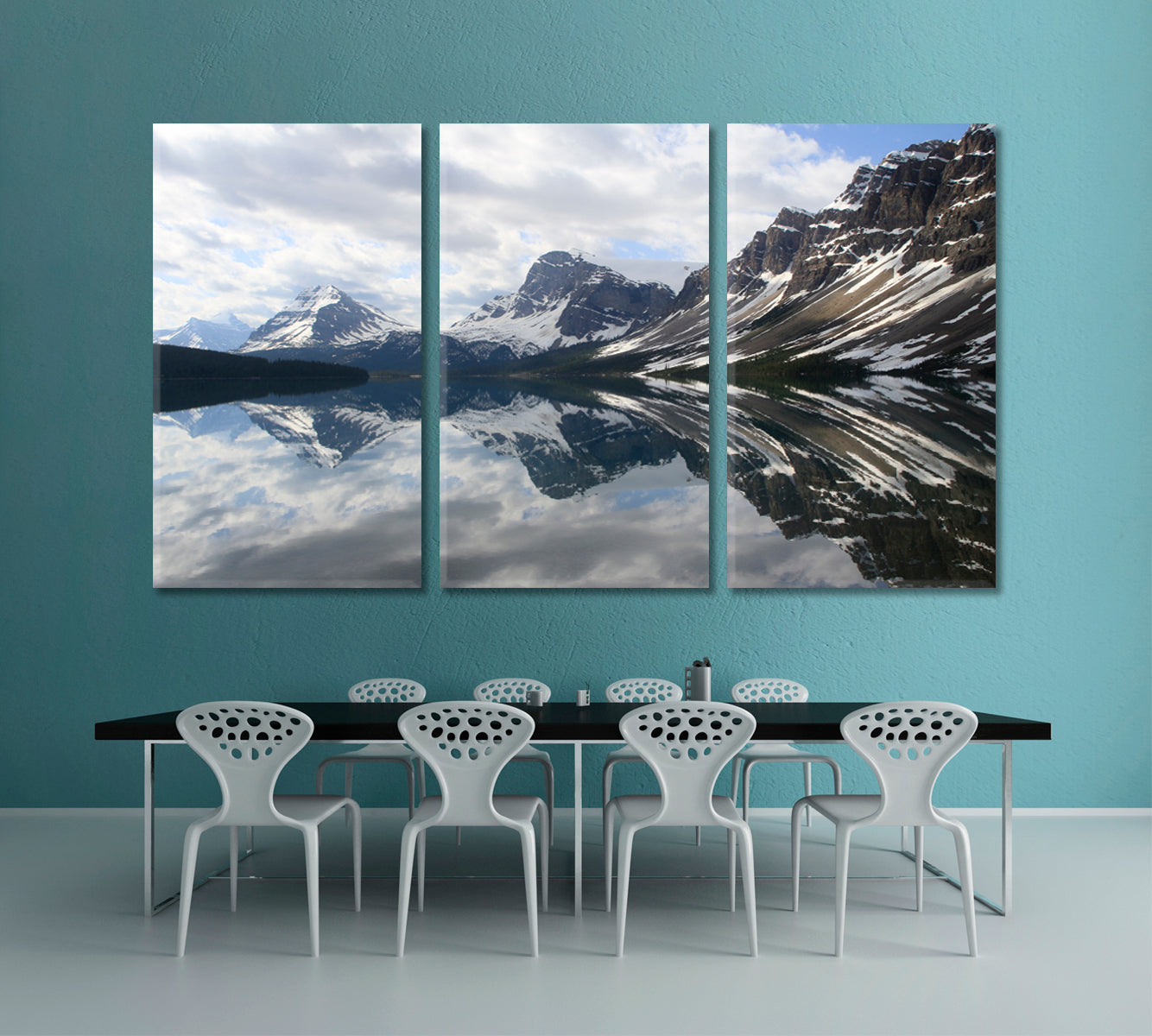 Nature Banff National Park Nature Wall Canvas Print Artesty 3 panels 36" x 24" 