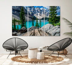 Banff National Park Canada Landscape Popular Landmark Attraction Scenery Landscape Fine Art Print Artesty 3 panels 36" x 24" 