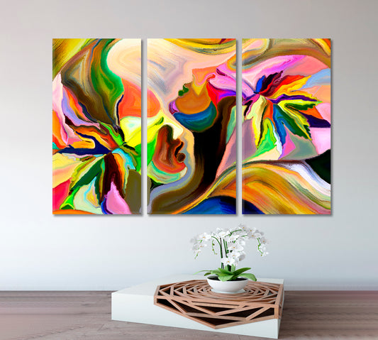 The Nature of Desire Abstract Art Print Artesty 3 panels 36" x 24" 