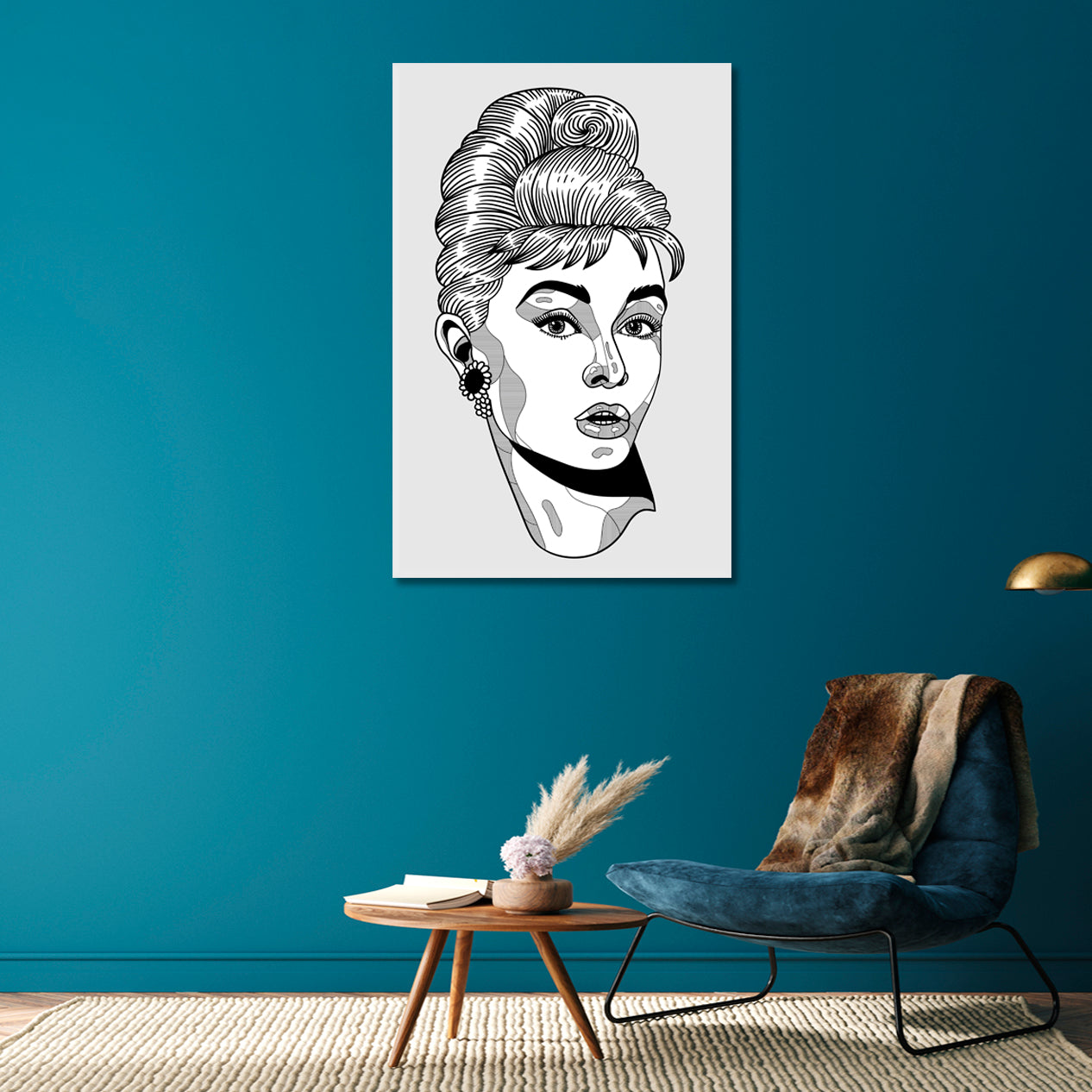 AUDREY HEPBURN Contemporary Style Celebs Canvas Print Artesty   