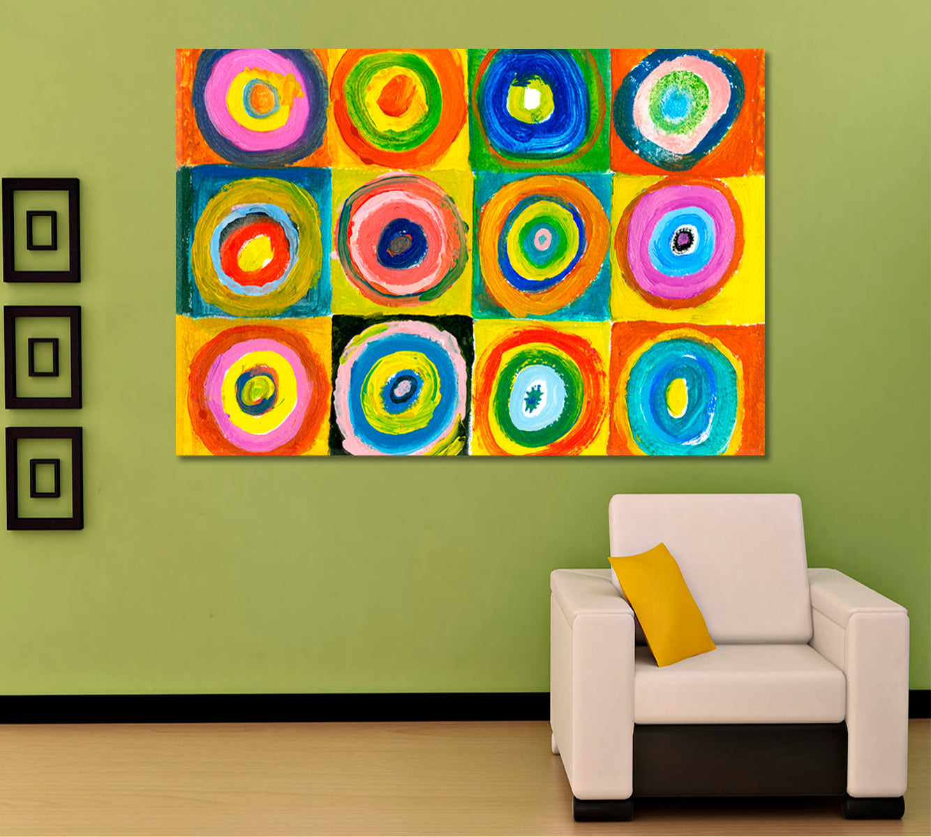 Modern Abstract Colored Circles Wassily Kandinsky Style Artwork Abstract Art Print Artesty   