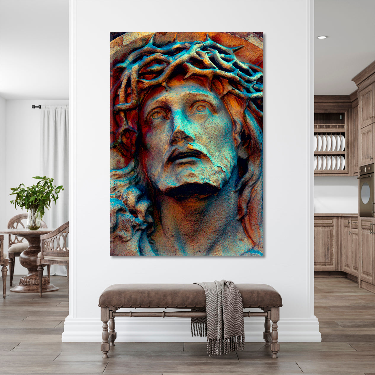 Jesus of Nazareth Christianity Antique Religion Symbol Religious Modern Art Artesty 1 Panel 16"x24" 