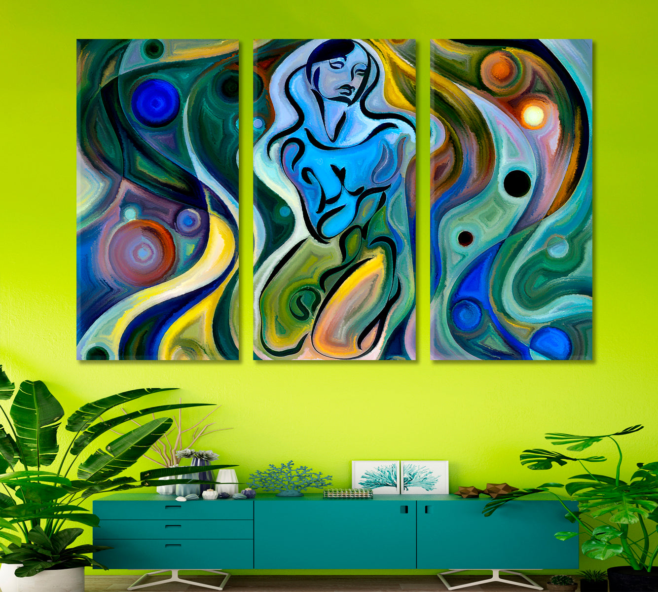 Soul And Being Curves in Colors Beautiful Abstraction Contemporary Art Artesty   