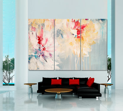 FINE ART Modern Abstract Colorful Acrylic on Canvas Artwork Floral Style Canvas Print Fine Art Artesty   