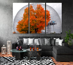 Montreal Biosphere Cities Wall Art Artesty 3 panels 36" x 24" 