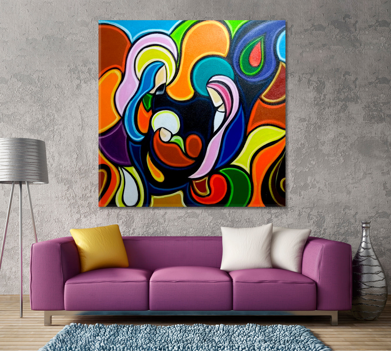 GOD IN ART Abstract Figurative Painting Religious Modern Art Artesty   