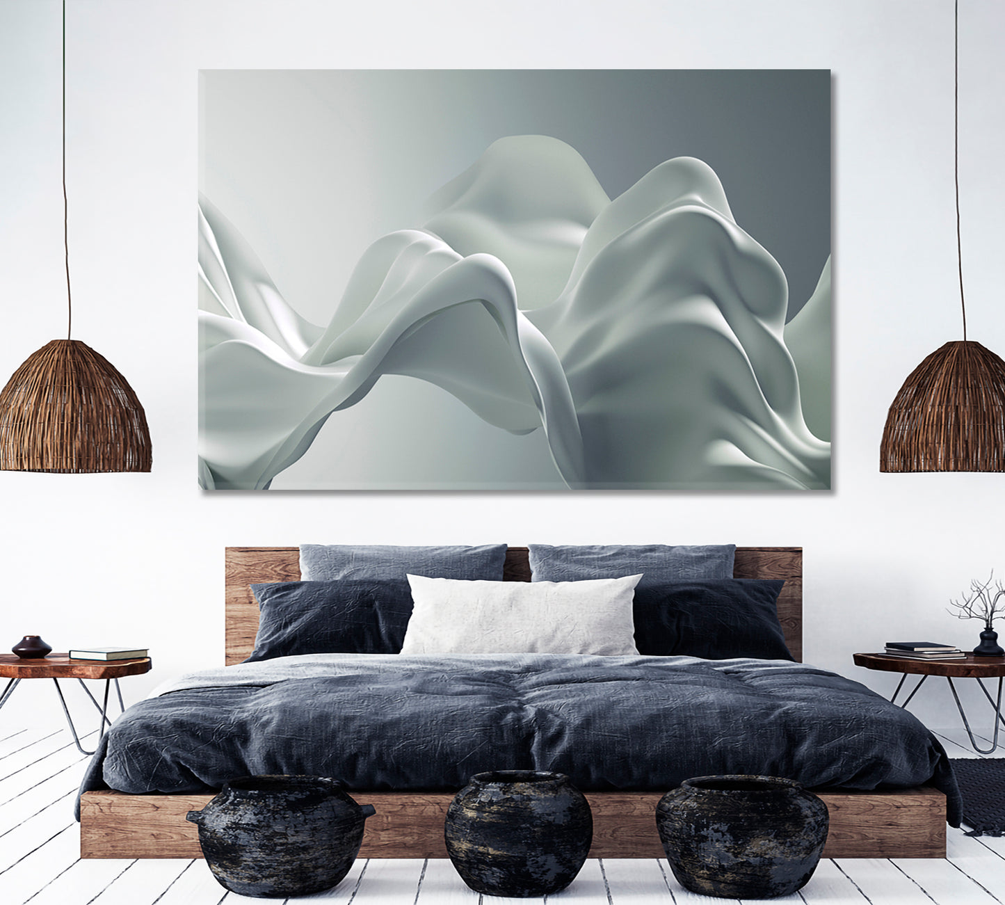 SILK Light Gray Beautiful Luxury Elegant Splash 3d Effect Poster Abstract Art Print Artesty   