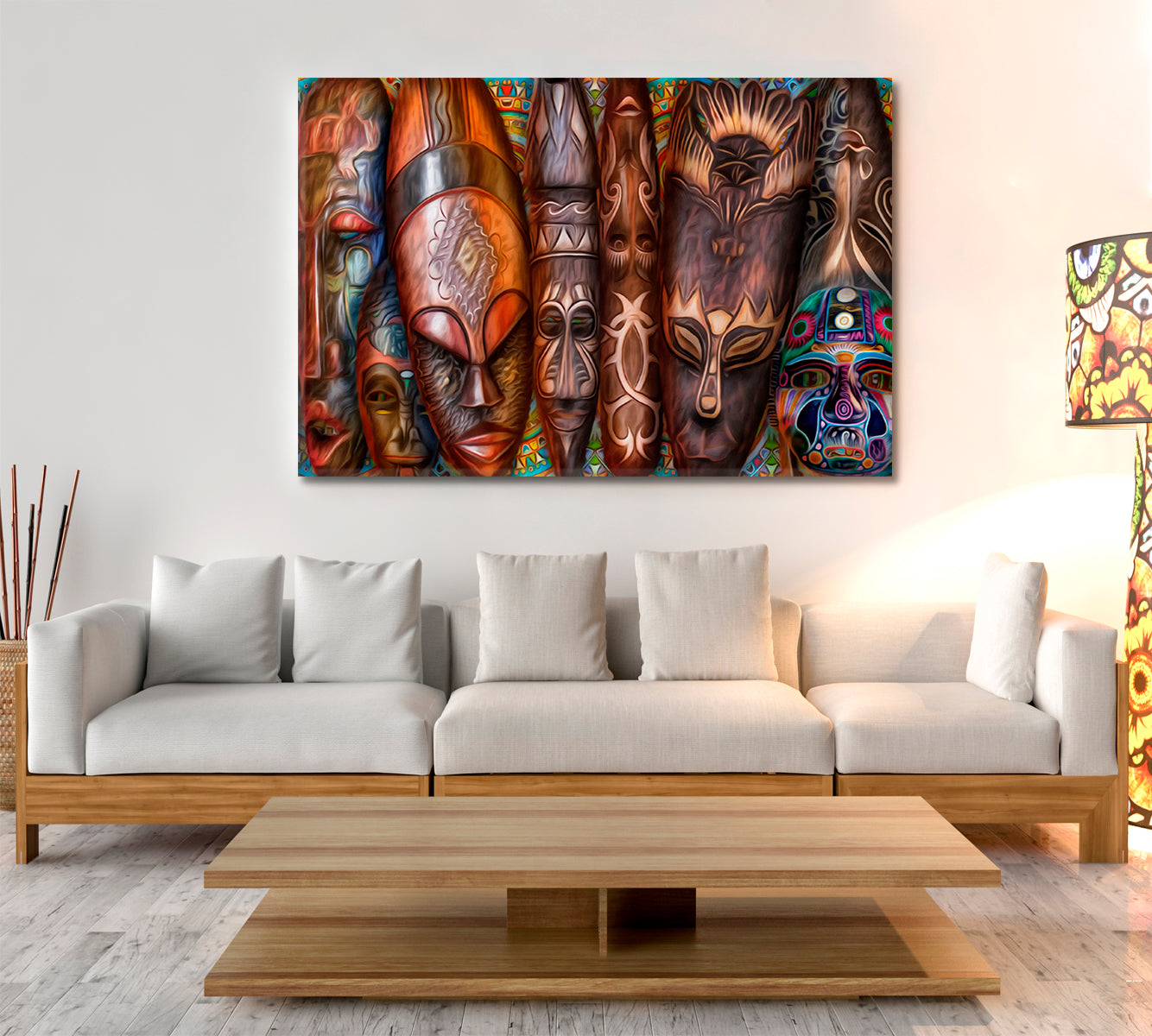 African Abstract Masks Abstract Art Print Artesty   