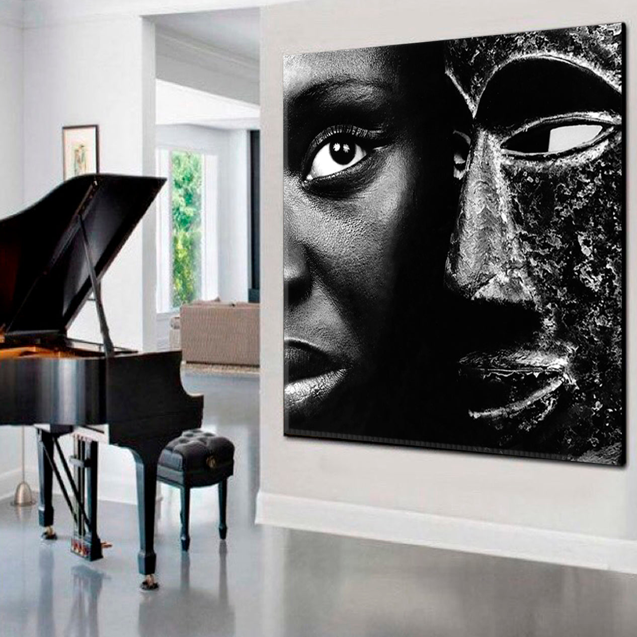 Black Mask African Beauty Contemporary Fine Art Abstract Art Print Artesty   