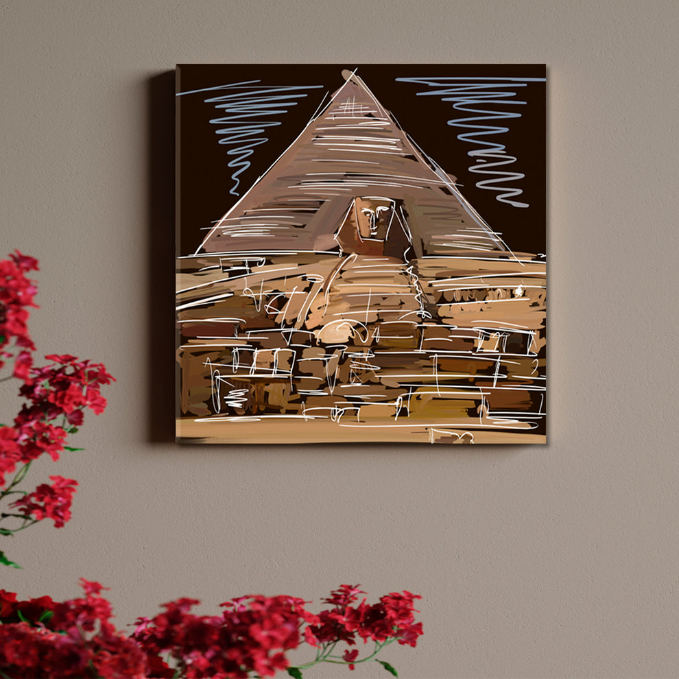 Modern Abstract Style Pyramids Sphinx Egypt - Artesty.com
