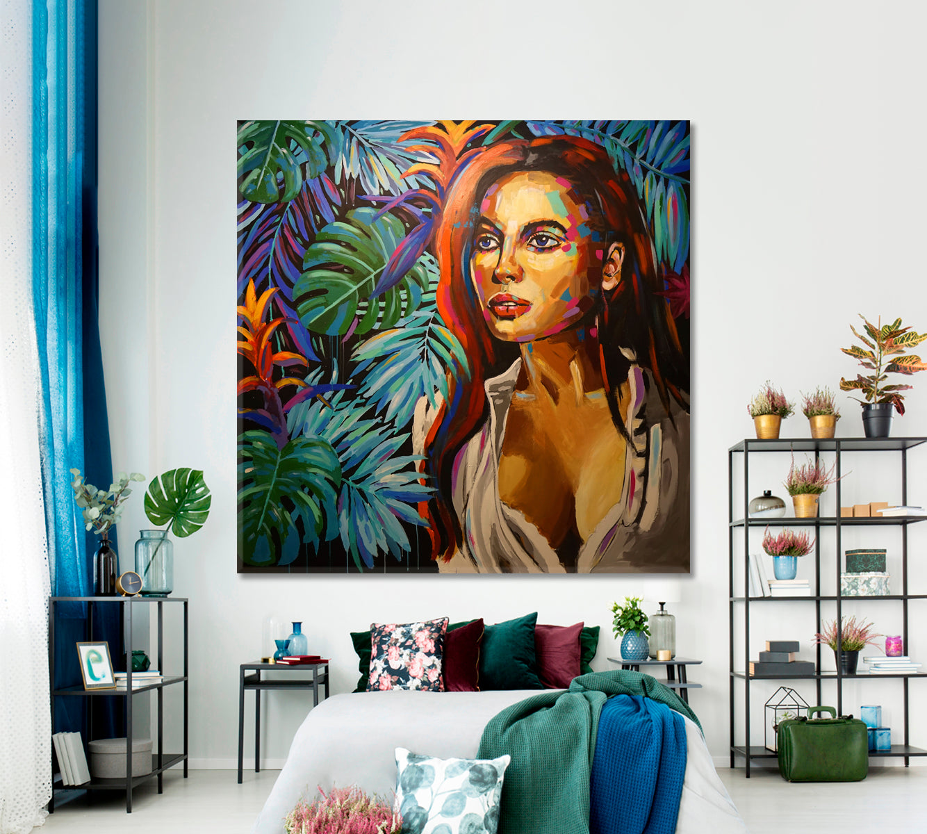 SAVE THE JUNGLE Fine Art Canvas Print - Square Fine Art Artesty   