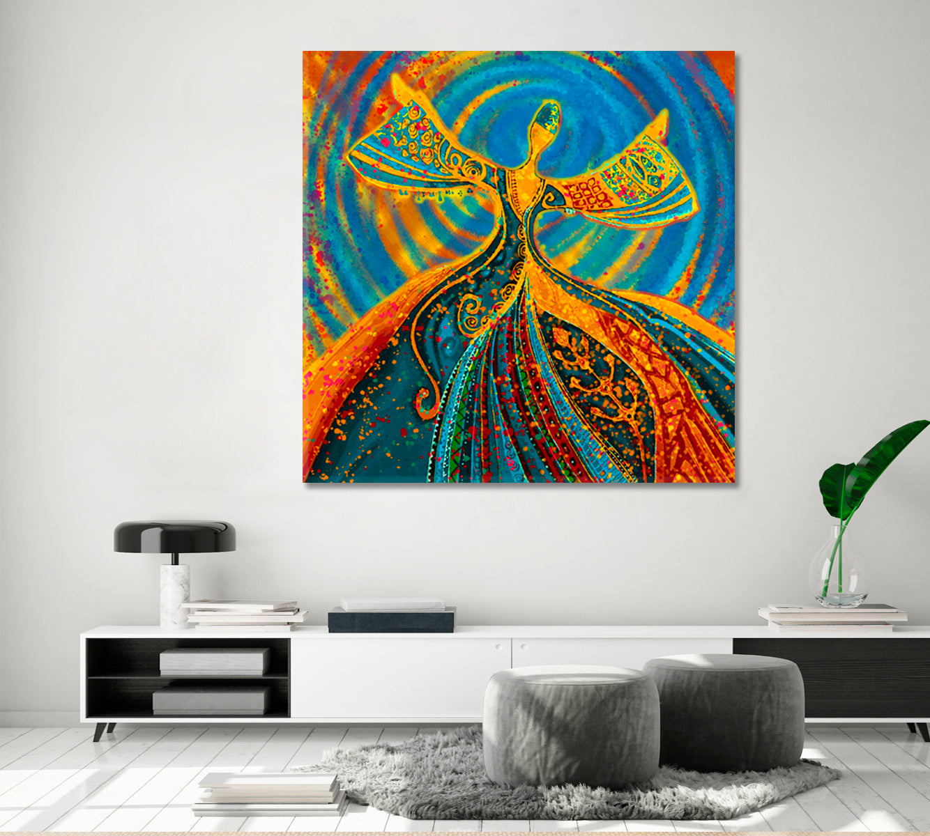 Traditional Sufi African Painting Abstract Abstract Art Print Artesty   