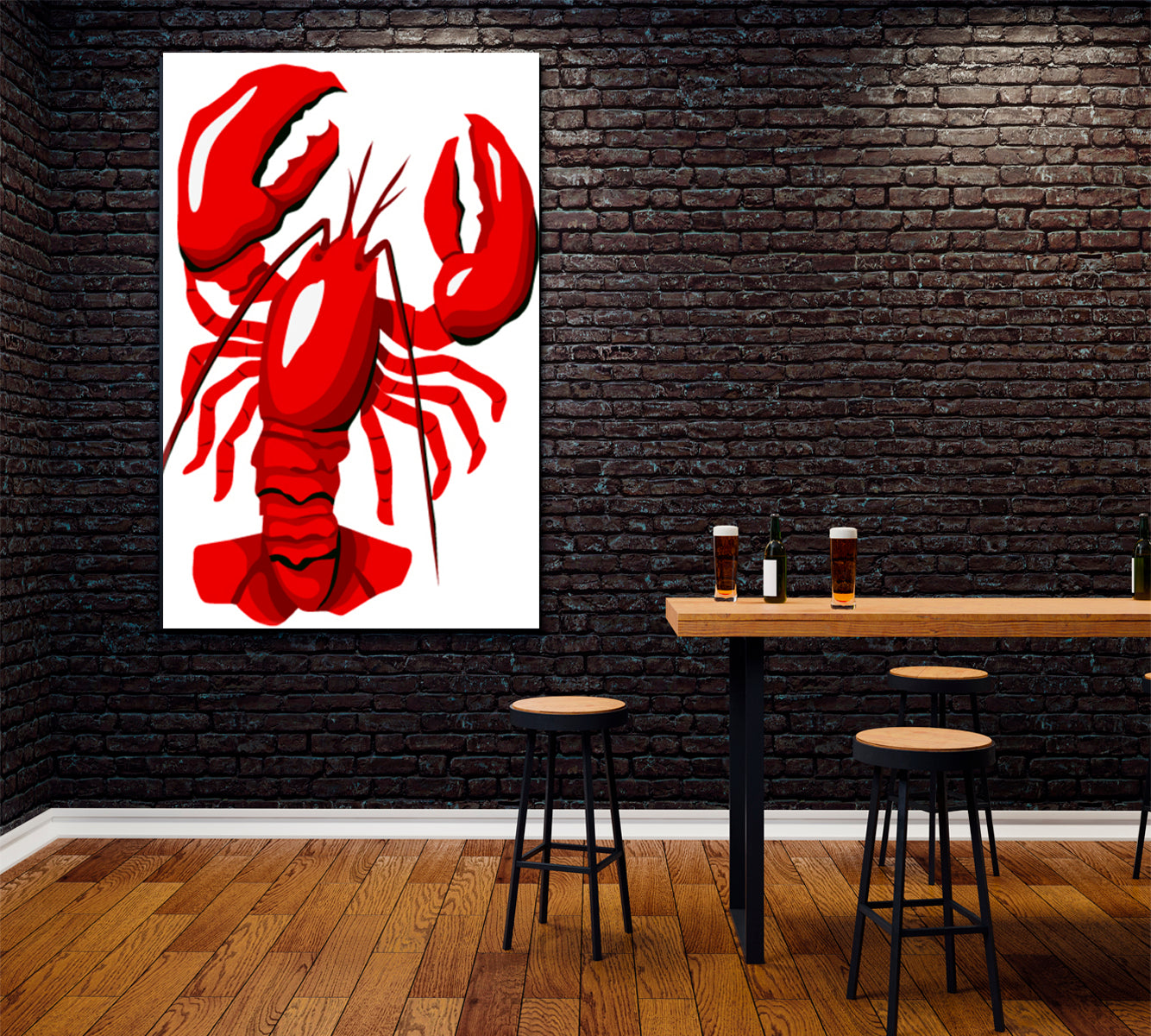 Red Lobster Animals Canvas Print Artesty   